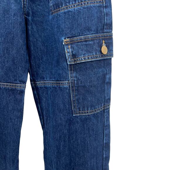 Dissh Bronx Indigo Mid Rise Cargo Jeans in Indigo Blue Size US 2 - Picture 8 of 16